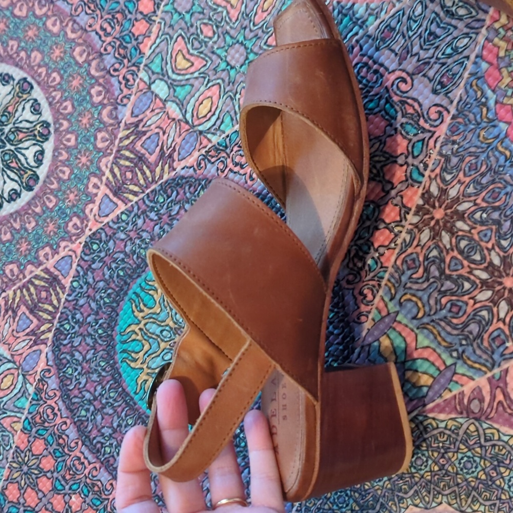 Adelante Custom Made Brown Leather Women's Sandals - 8.5 Narrow